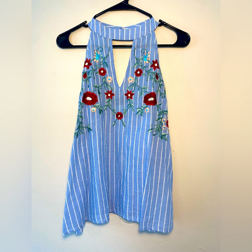 Blue rain tank, size L